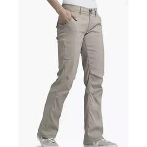 Prana‎ Halle II Pants Mid Rise Hem Roll Up UPF 50+ Outdoor Hiking Beige Size 14